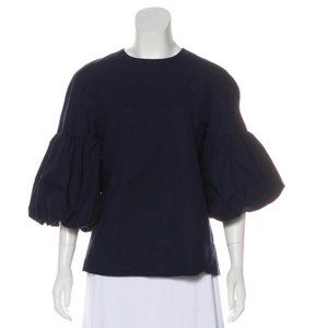 Tibi Embellished 3/4 sleeve top